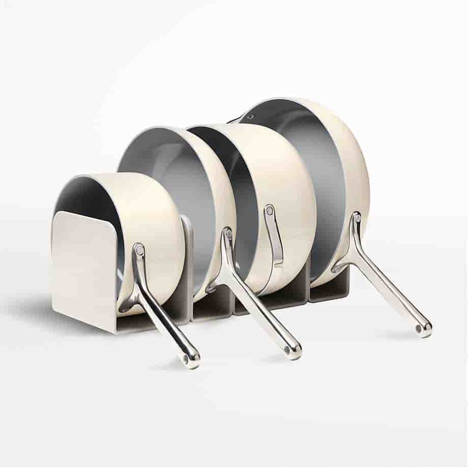 Kitchen bross Home 4-Piece Cream Ceramic Non-Stick Cookware Set