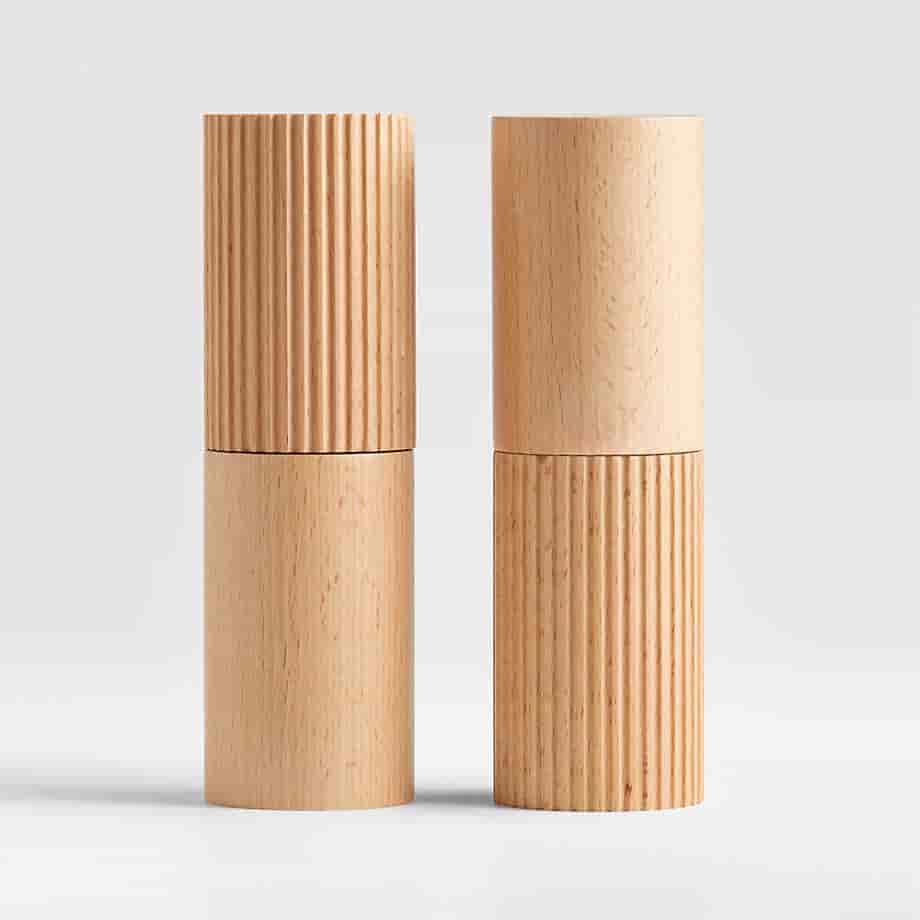 Handmade Wooden Salt & Pepper Mill Grinder Set Of 2