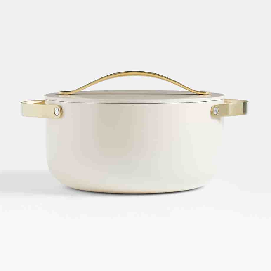Kitchen bross Home Cream Supper Non-Stick Ceramic Dutch Oven