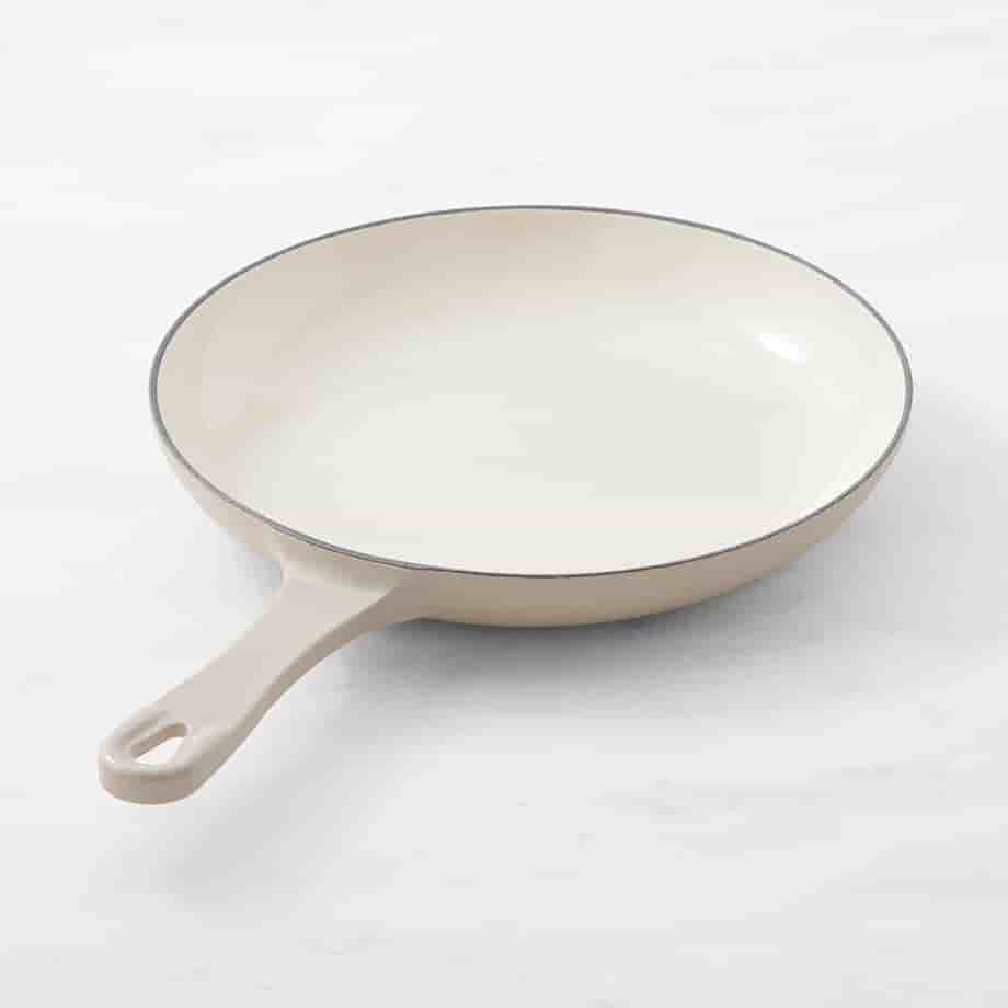 Supper Non-Stick Enameled Cast Iron Shallow Frying Pan